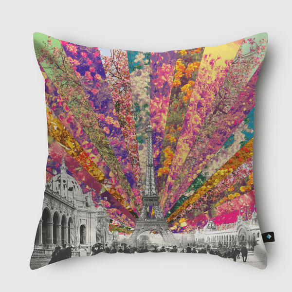 Vintage Paris Throw Pillow