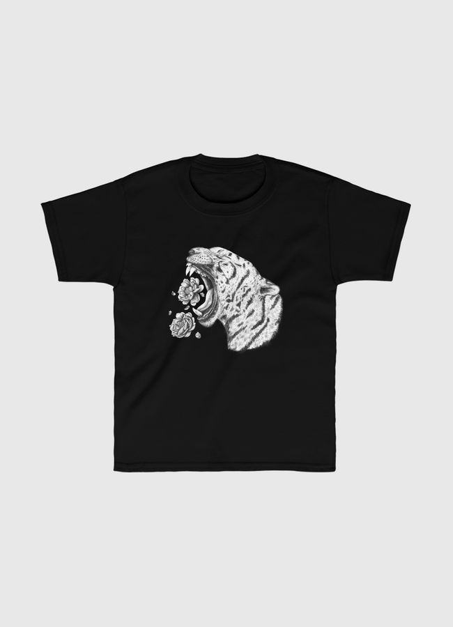Tiger with flowers - Kids Classic T-Shirt
