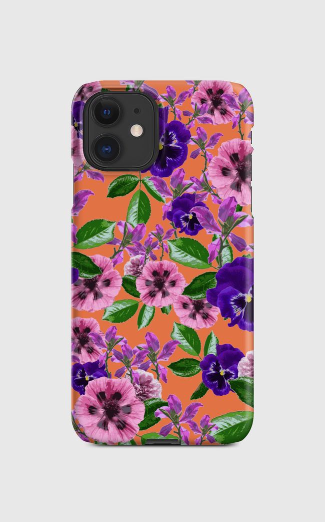 Orange Floral Garden - Regular Case