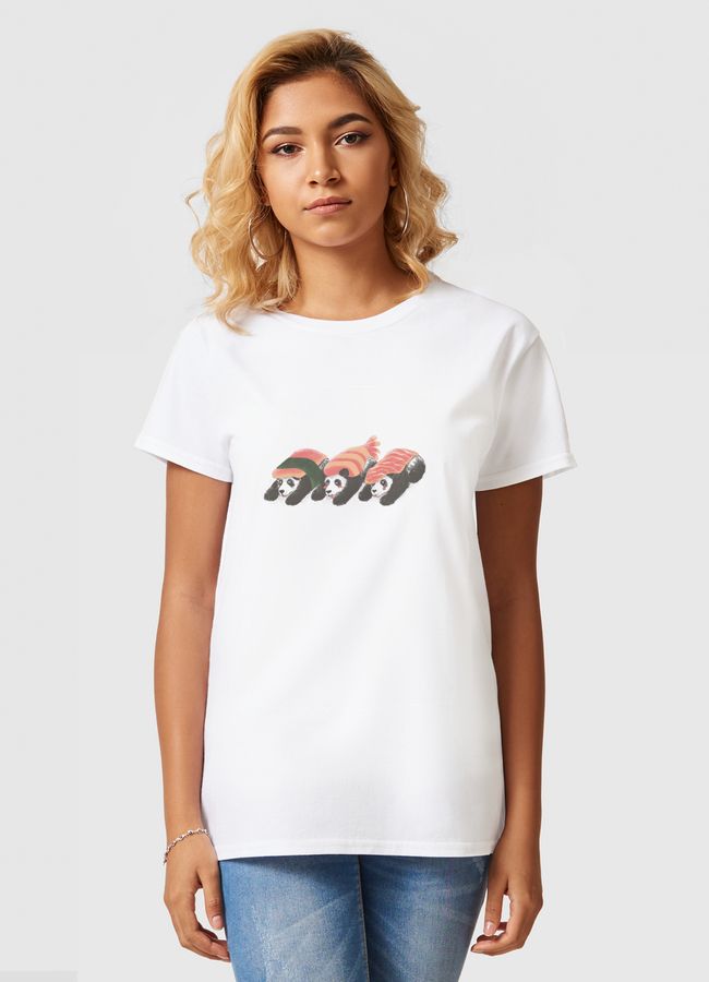 Panda Sushi - Women Basic T-Shirt