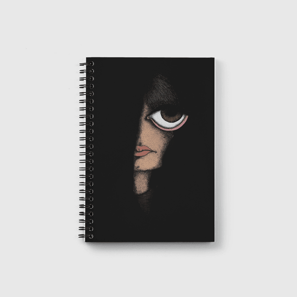 Girl with black background Notebook