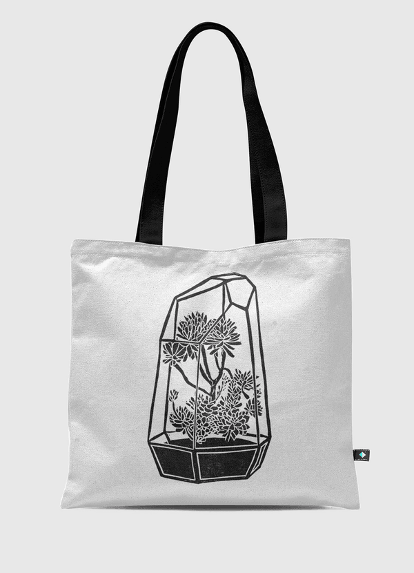 Terrarium Blockprint Tote Bag