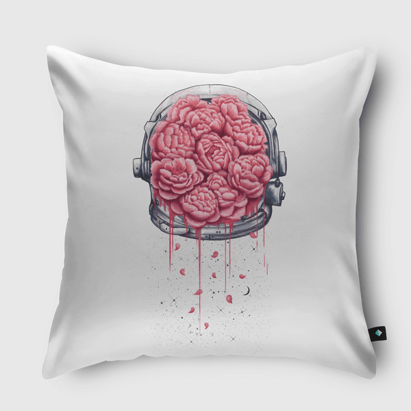 Cosmic peonies Throw Pillow