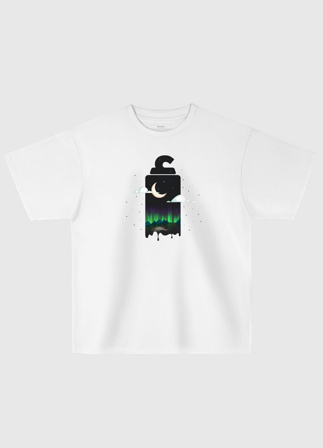 Arabic Letter Alef Aurora - Oversized T-Shirt