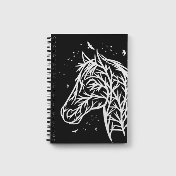 Horse Tree Face Notebook