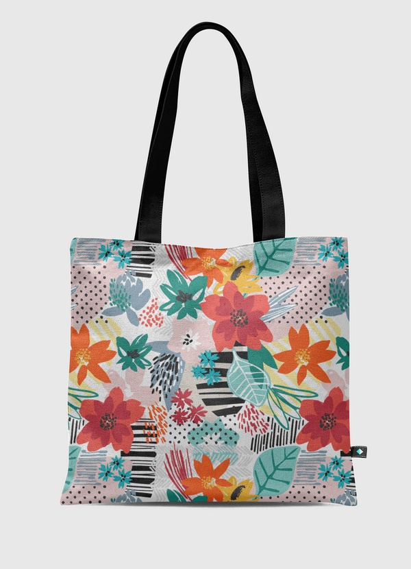 Floral Clash Tote Bag