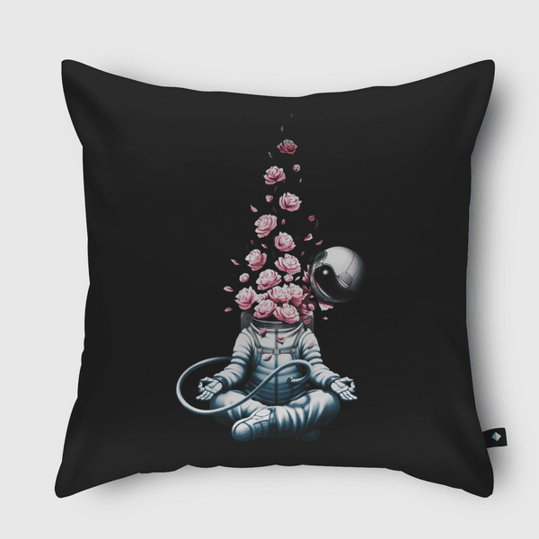 Astro Meditation Roses Throw Pillow