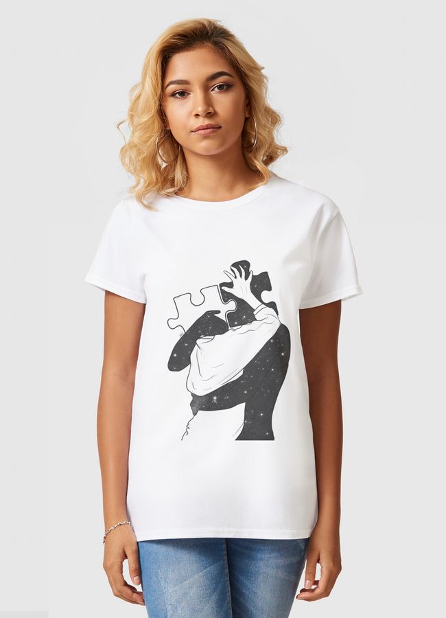The puzzle love. - Women Basic T-Shirt