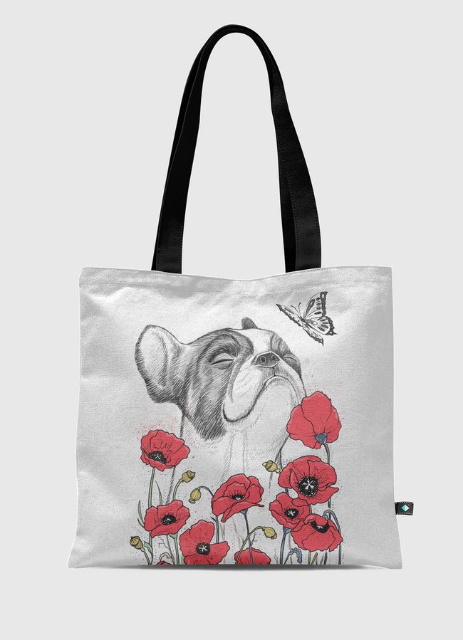 Pug in flowers - Tote Bag