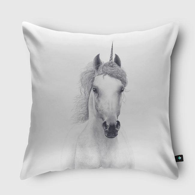 White unicorn - Throw Pillow