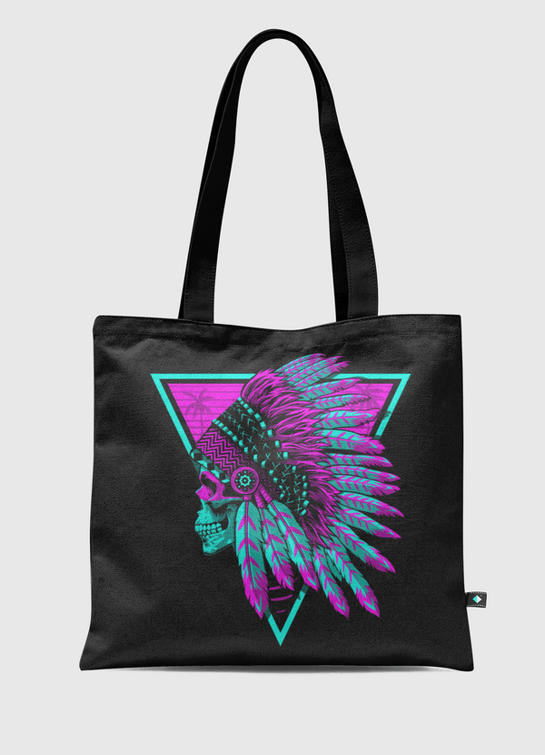 Retro Indian Skull Tote Bag