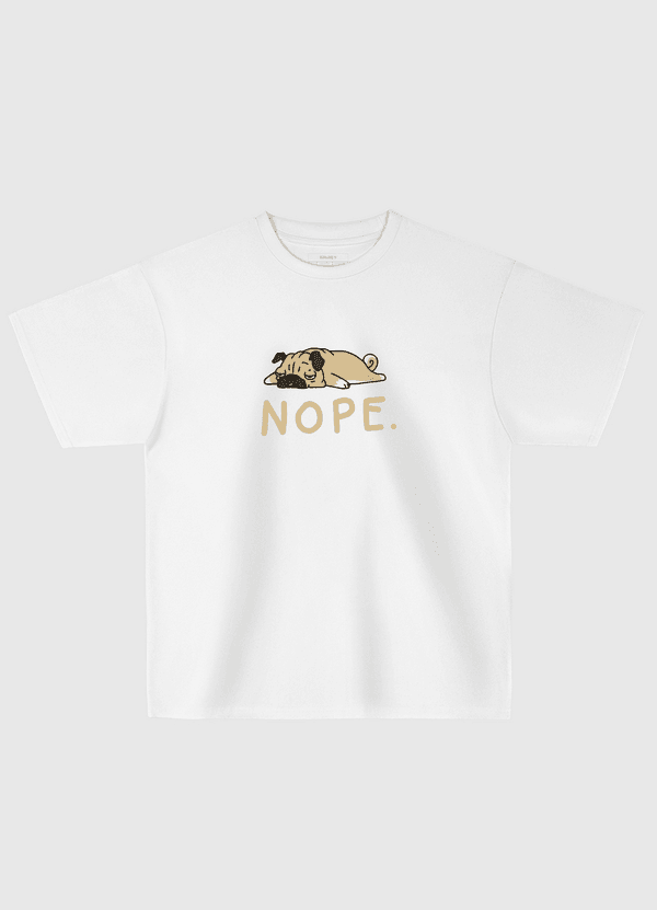 Nope Pug Oversized T-Shirt