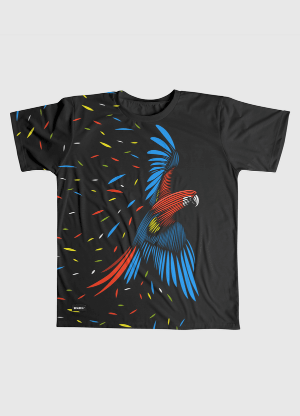 Tropical macaw lines Men Graphic T-Shirt