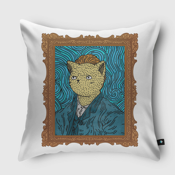 Cat Gough Throw Pillow