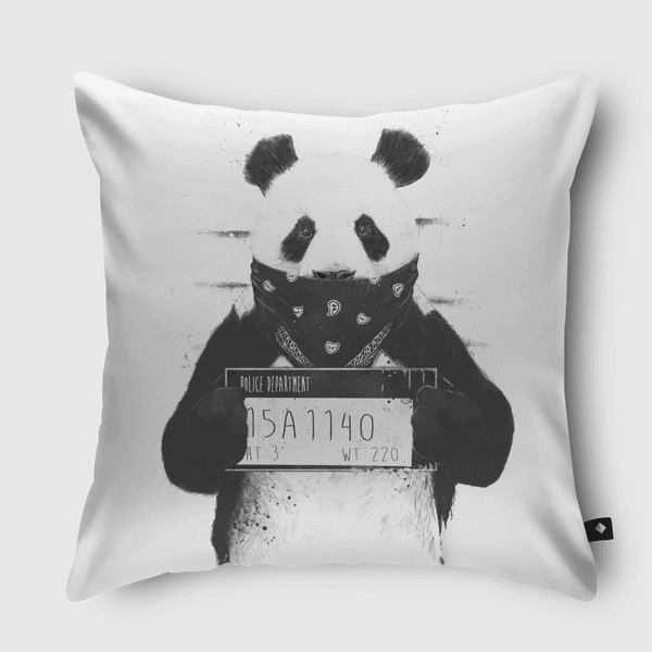 Bad panda Throw Pillow