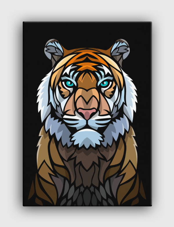 Tribal frontal tiger Canvas