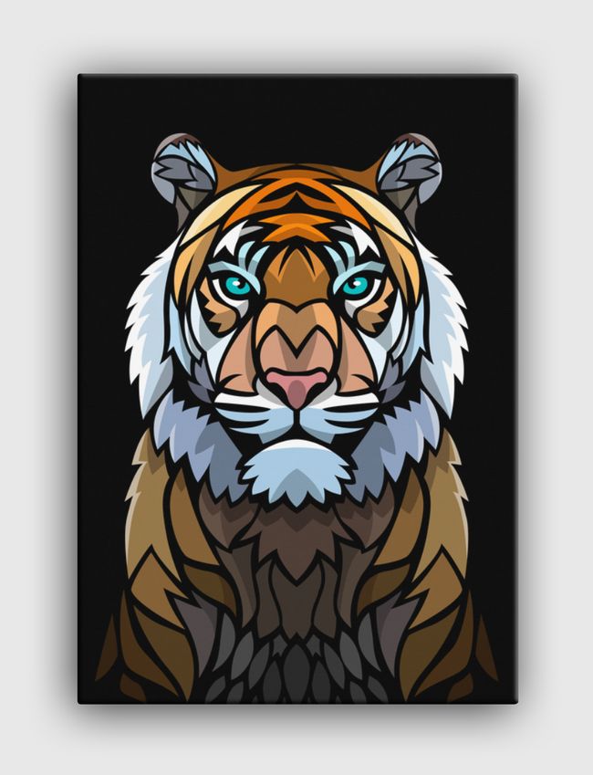 Tribal frontal tiger - Canvas