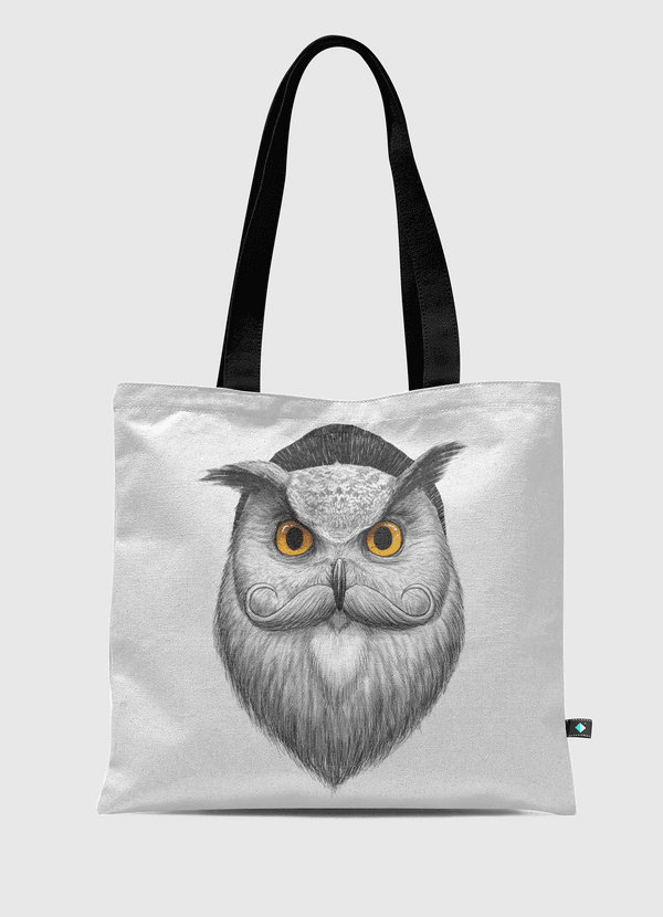 Bearded owl Tote Bag