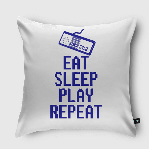 EAT SLEEP PLAY REPEAT Throw Pillow