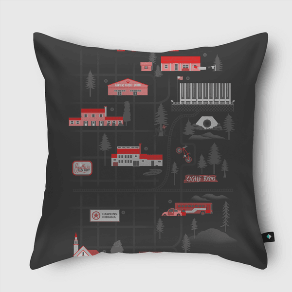 Strange Map Throw Pillow