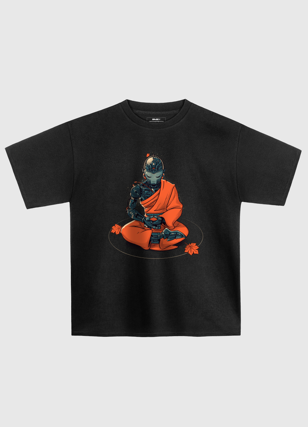 Meditation Robot Monk Oversized T-Shirt