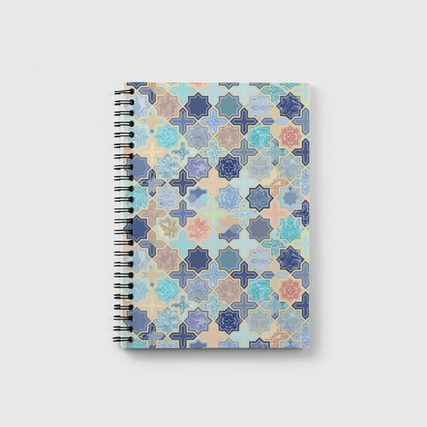 Blush & Blue Geometric Notebook