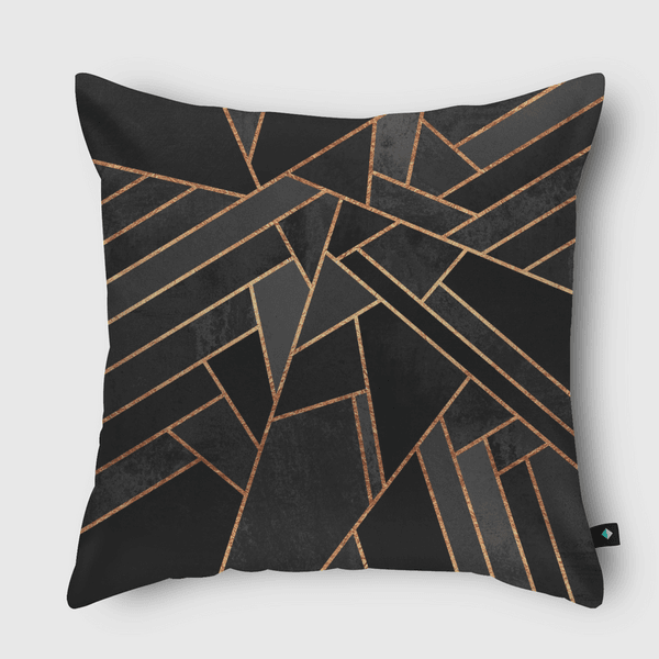 Black Night Throw Pillow