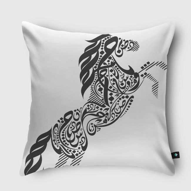 Diwani horse - Throw Pillow