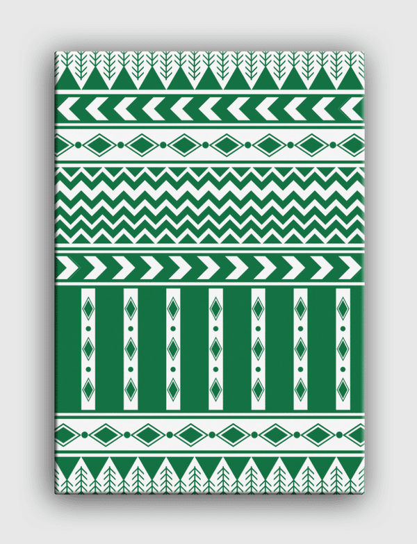 Asir Green Pattern Canvas