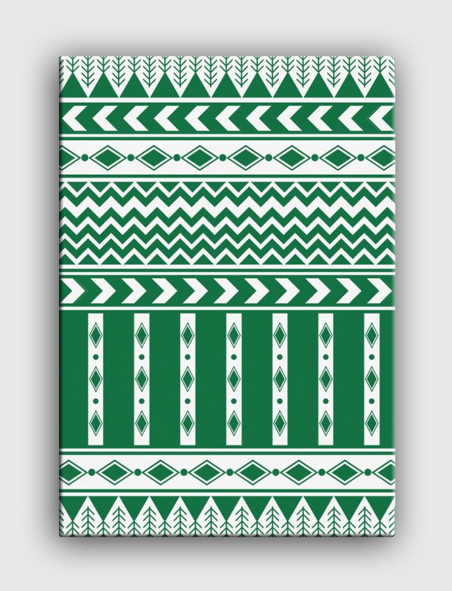 Asir Green Pattern - Canvas