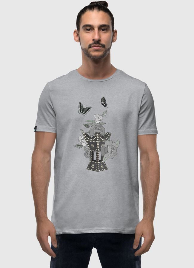 Flowers and butterflies  - Men Premium T-Shirt