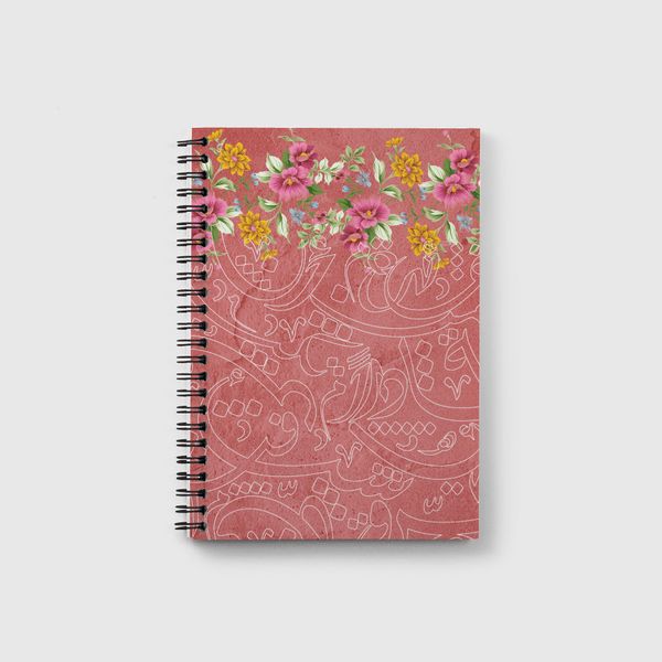 Floral Calligraphy Notebook