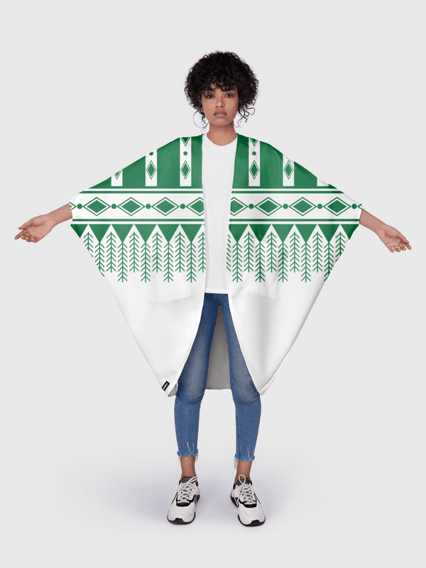 Asir Green Pattern Kimono