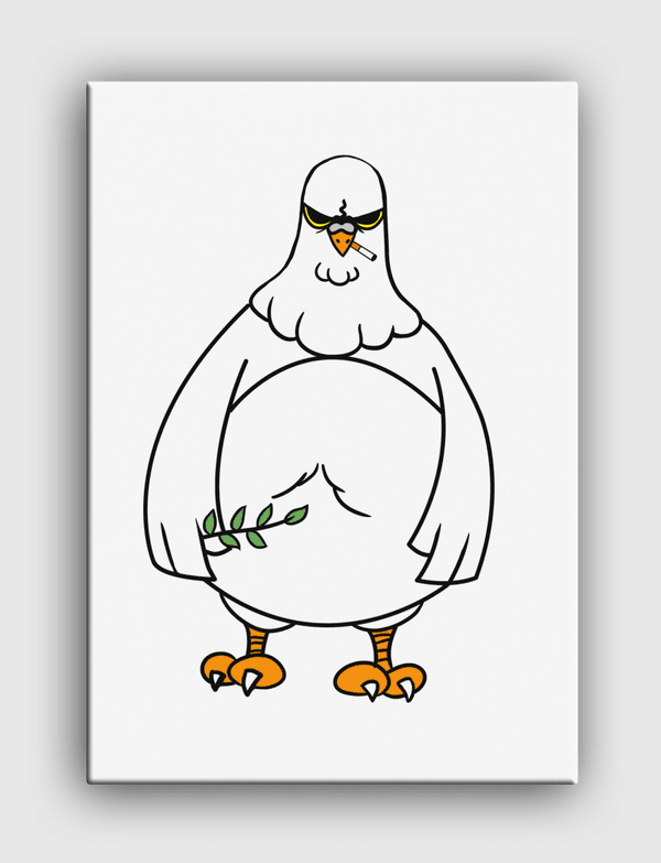 peace pigeon had enough  Canvas