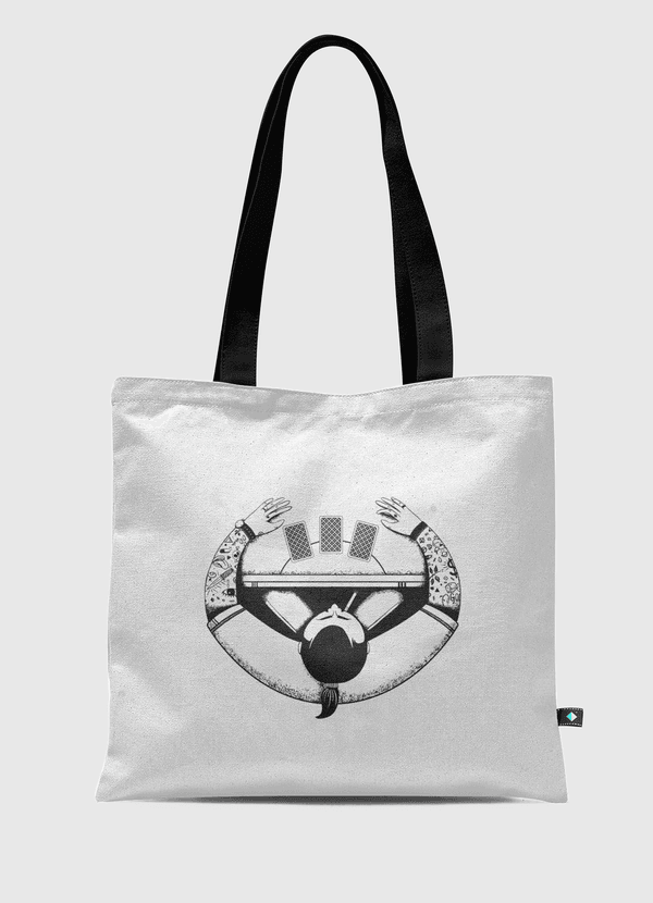 Man Playing Cards Tote Bag