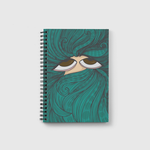 blue hair Notebook