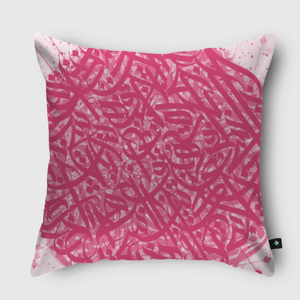 PINK ART Throw Pillow