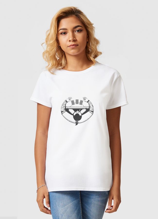 Man Playing Cards - Women Basic T-Shirt
