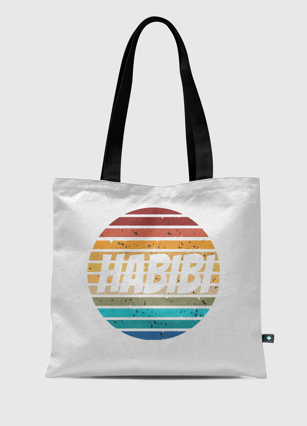 habibi retro sunset  Tote Bag