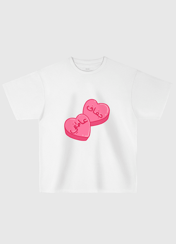 جفاف عاطفي - Candy Hearts Oversized T-Shirt