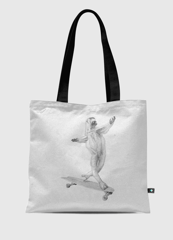 Lemur on the board Tote Bag