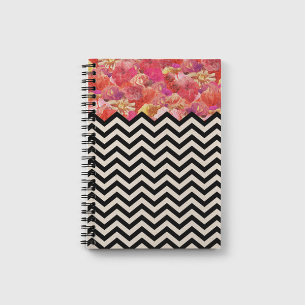 Chevron Flora Notebook