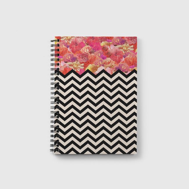 Chevron Flora - Notebook