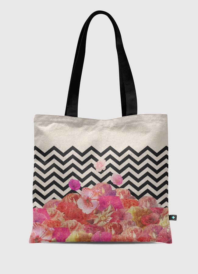 Chevron Flora II - Tote Bag