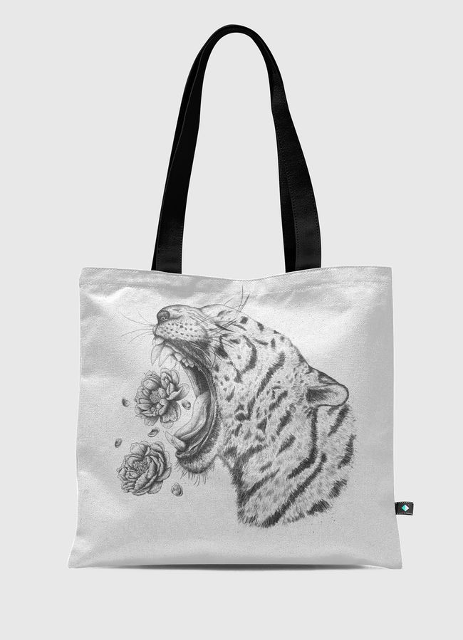 Tiger with flowers - Tote Bag