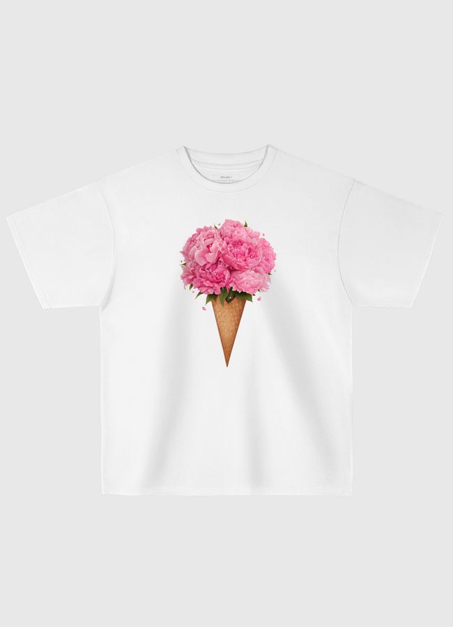 Ice cream with peonies - Oversized T-Shirt