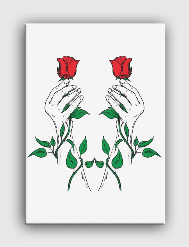 Hand and Flower - Canvas