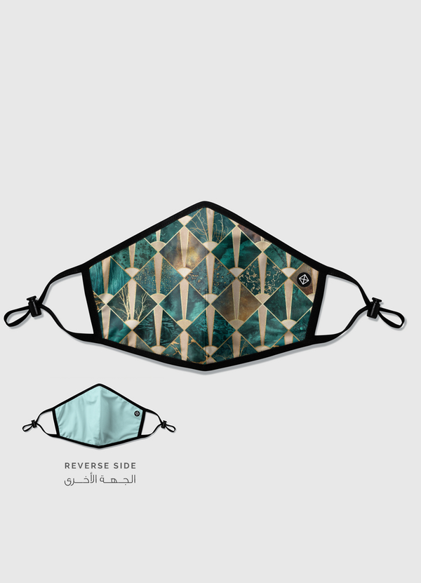 Art Deco Tiles - Ocean Reversible Mask