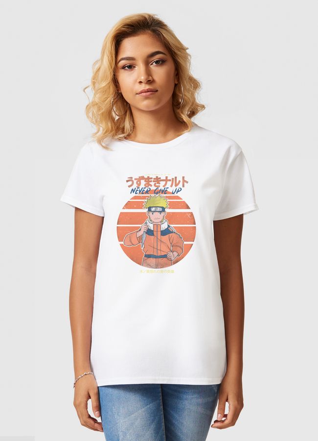 naruto never give up - Women Basic T-Shirt