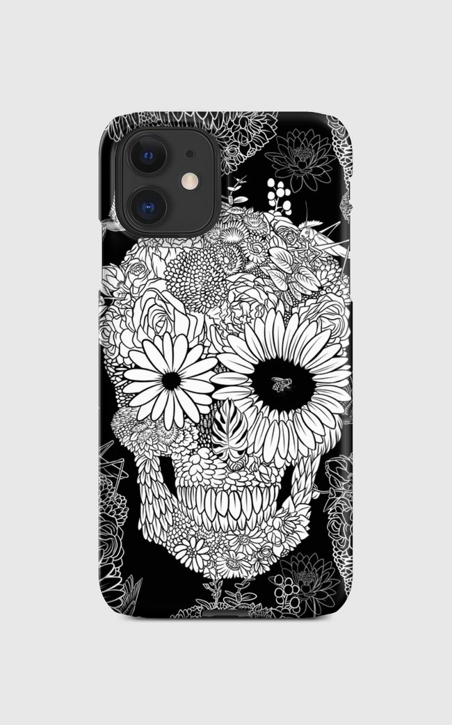 White flower skull - Regular Case